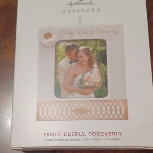 Hallmark Keepsake White and Gold Photo Frame Ornament